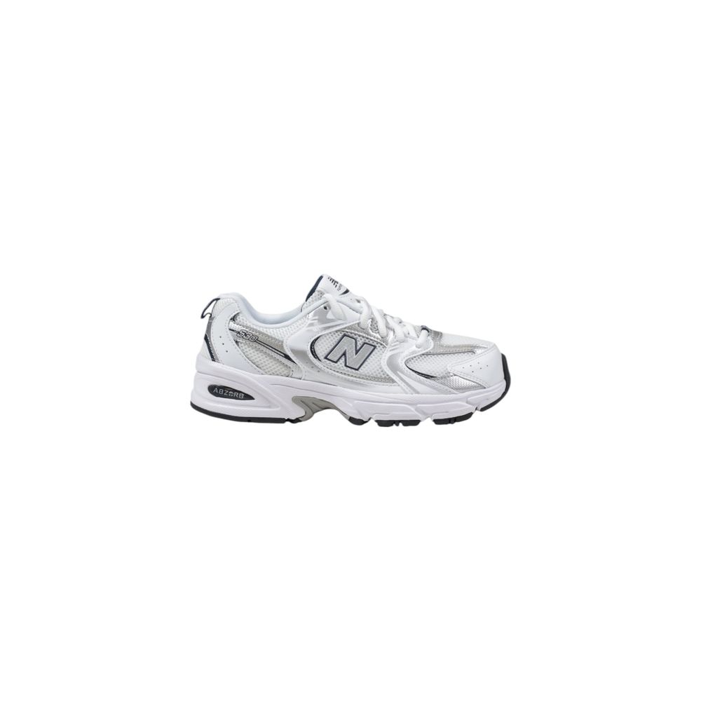 Silver Synthetic Material Sneaker