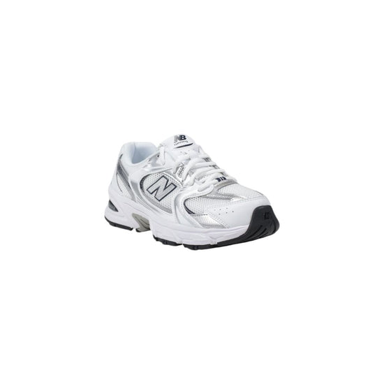 Silver Synthetic Material Sneaker