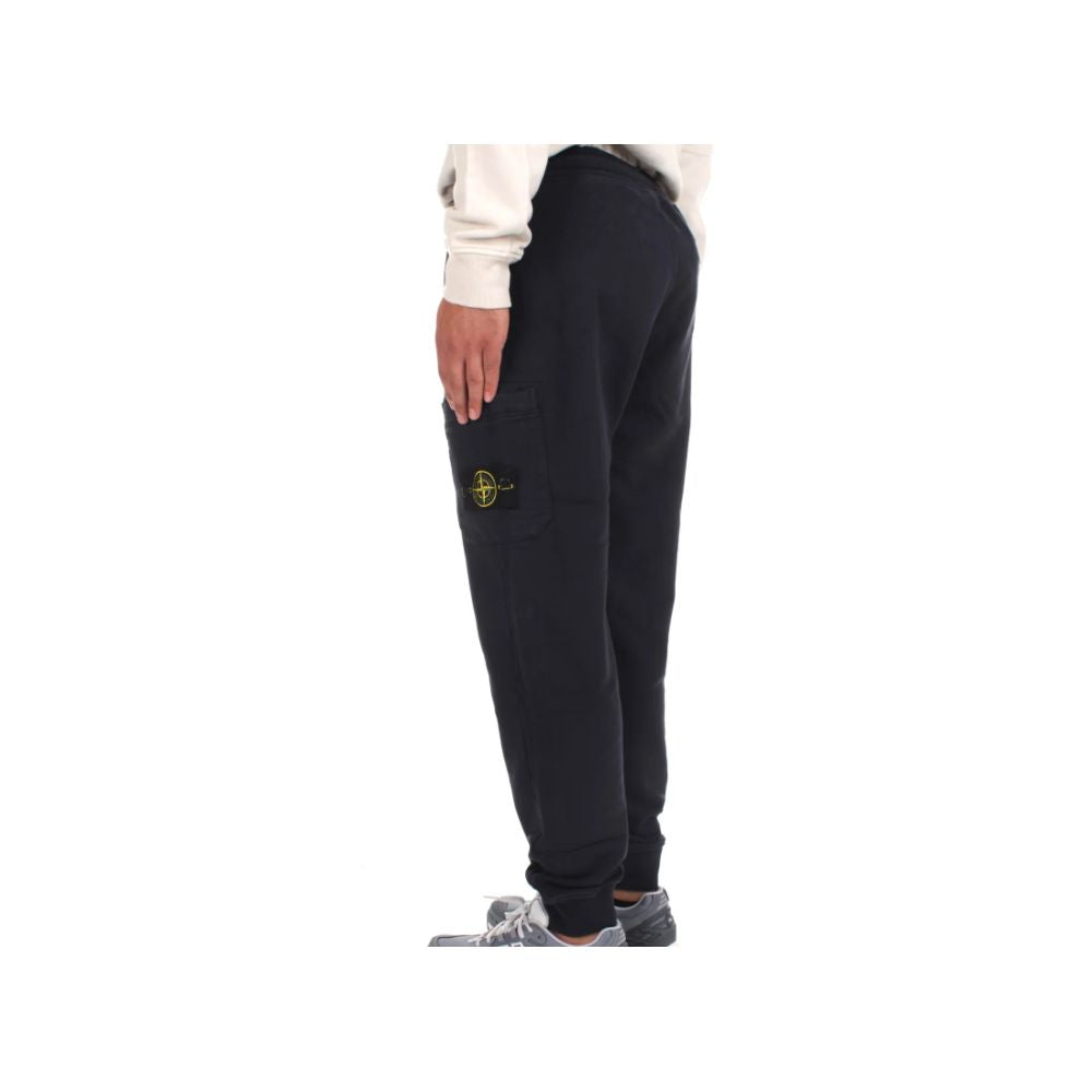 Blue Cotton Men's Track Pant