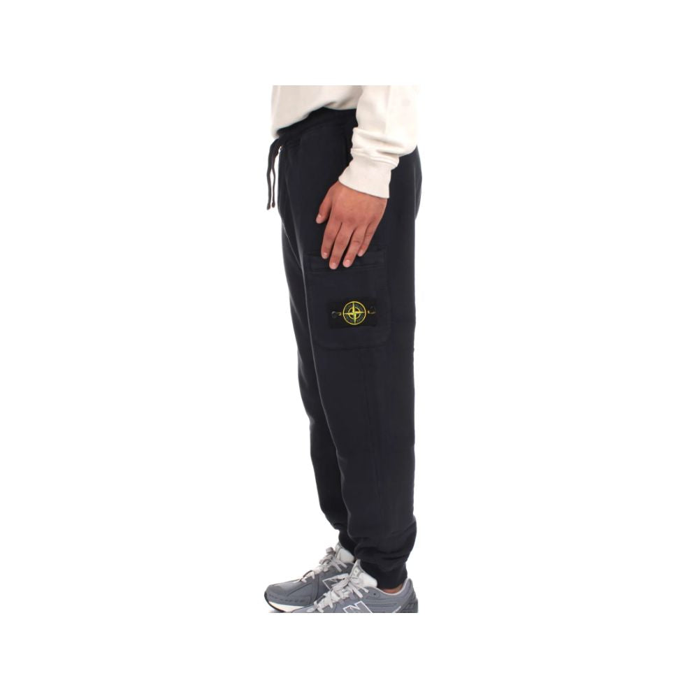 Blue Cotton Men's Track Pant