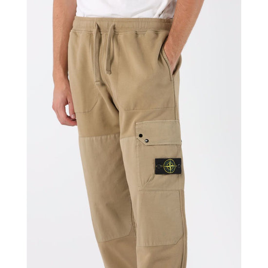 Beige Cotton Men Cargo Trouser