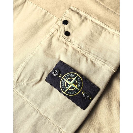 Beige Cotton Men Cargo Trouser