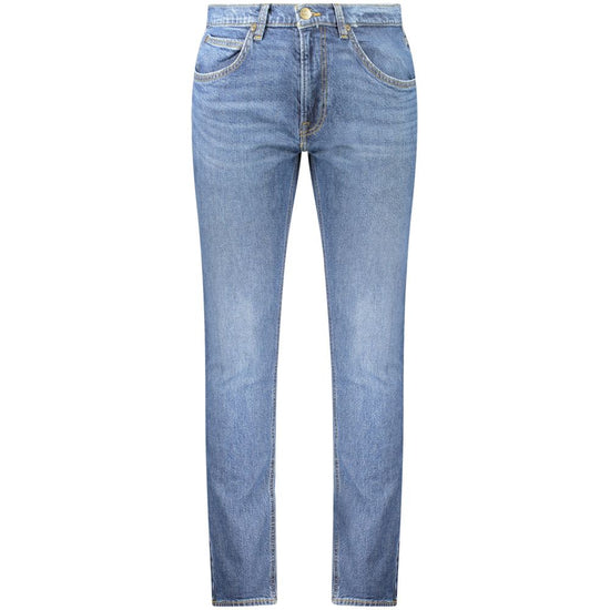 Blue Cotton Men Slim Tapered Jean