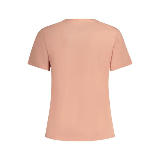 Pink Cotton Women T-Shirt