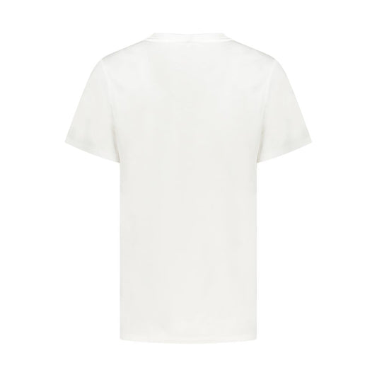 White Cotton Women T-Shirt