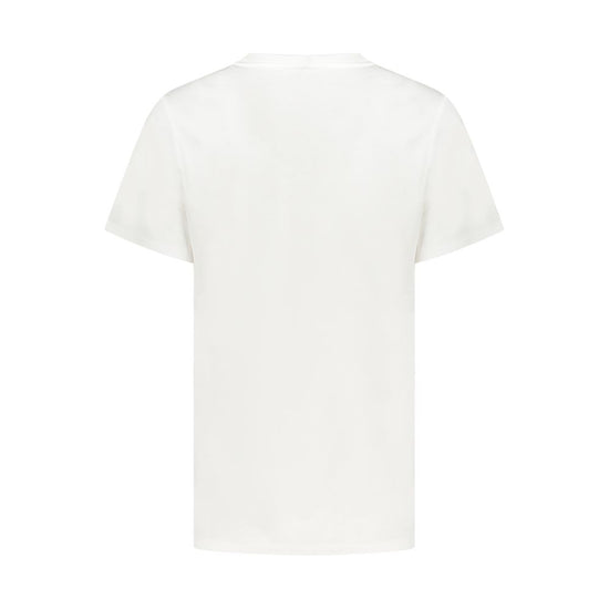 White Cotton Women T-Shirt