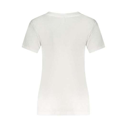 White Cotton Women T-Shirt