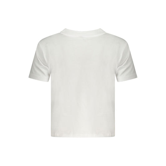 White Cotton Women T-Shirt