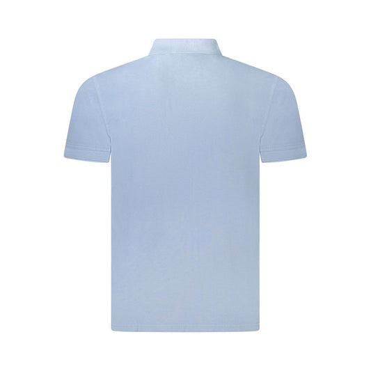 Light Blue Cotton Men Polo Shirt