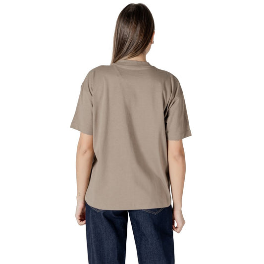 Beige Cotton Tops & T-Shirt