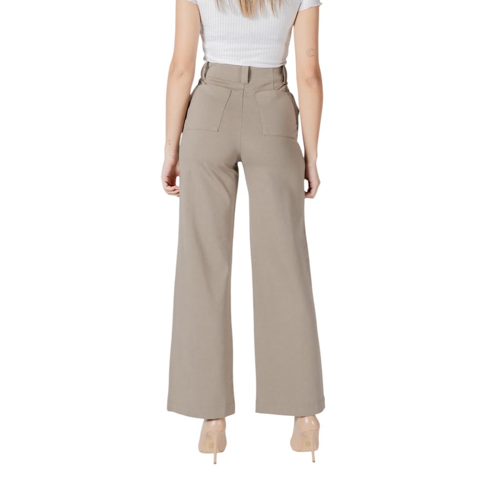 Beige Viscose Jeans & Pant