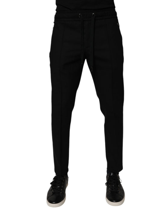 Black Wool Jogger Jogging Pants