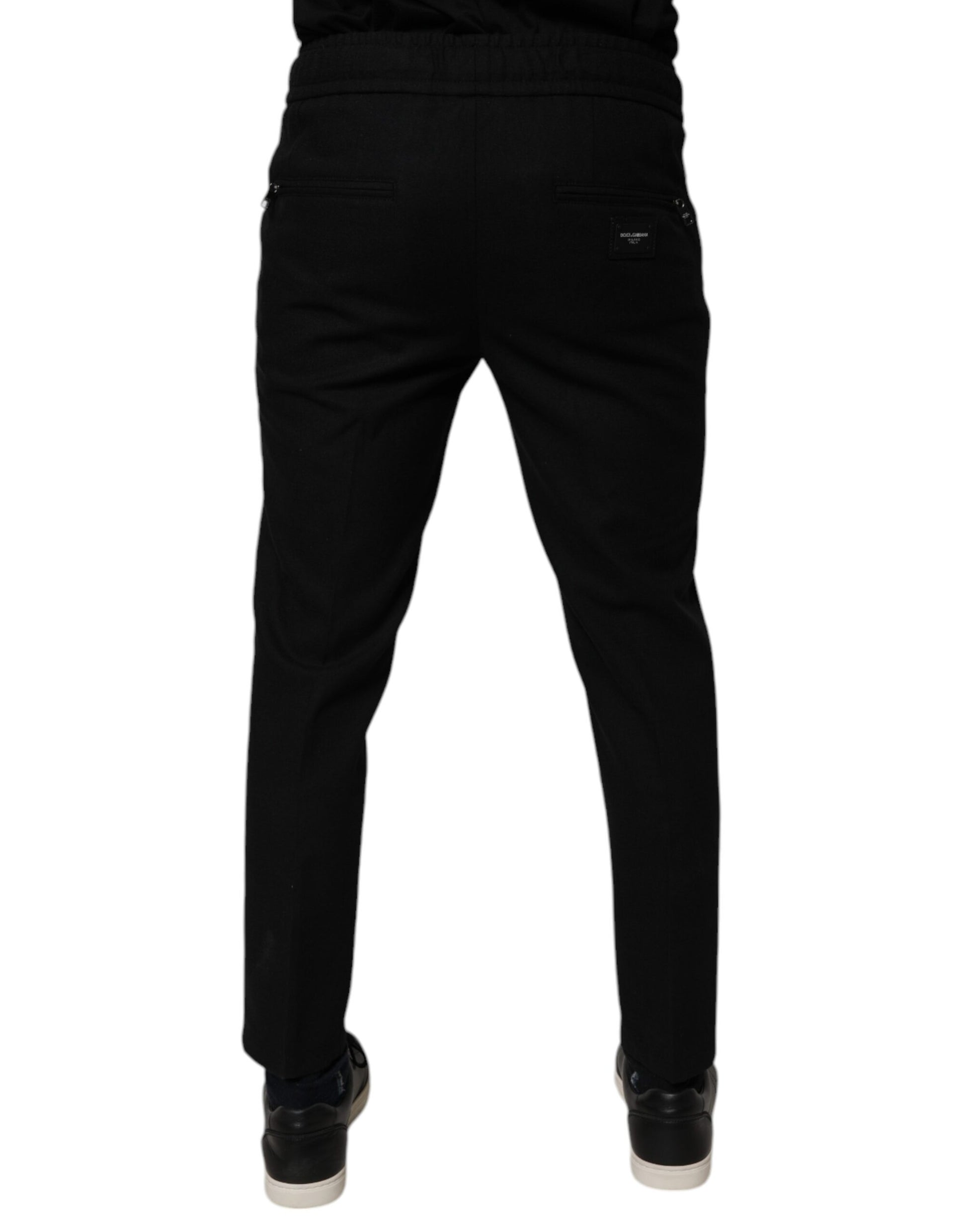 Black Wool Jogger Jogging Pants