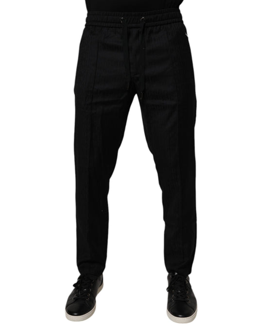 Black Wool Jogger Jogging Pants