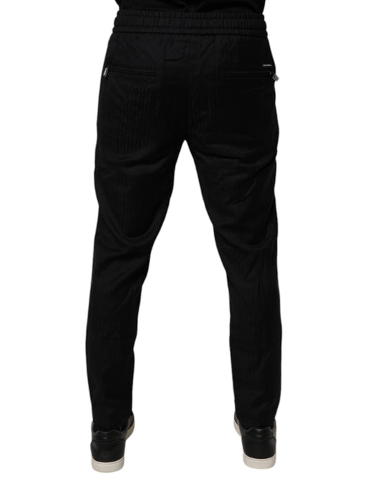 Black Wool Jogger Jogging Pants