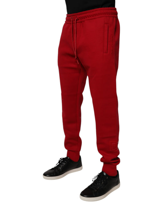 Red Cotton Jogger Jogging Pants