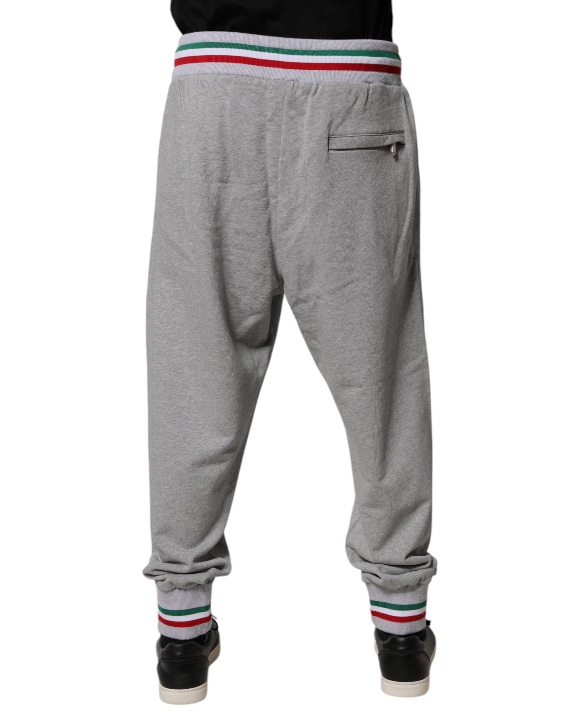 Gray Logo Patch CottonJogger Sweatpants Pants