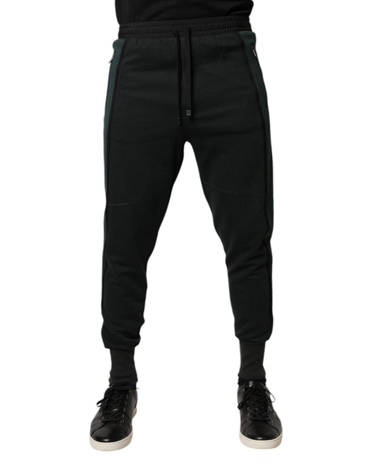 Black Cotton Blend Jogger Sweatpants Pants