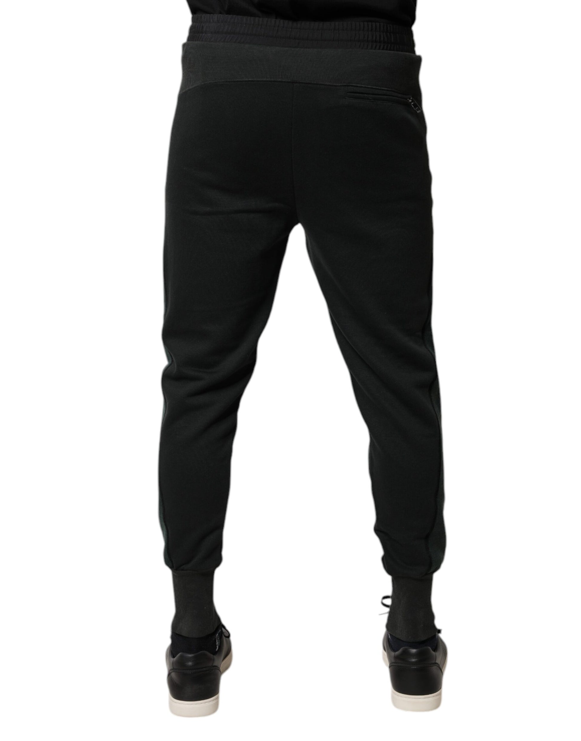 Black Cotton Blend Jogger Sweatpants Pants