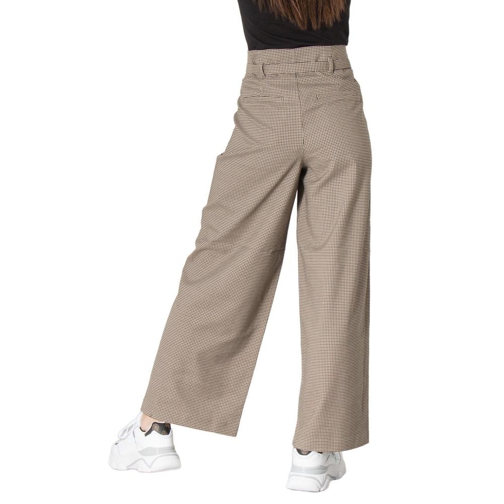 Beige Elastane Jeans & Pant