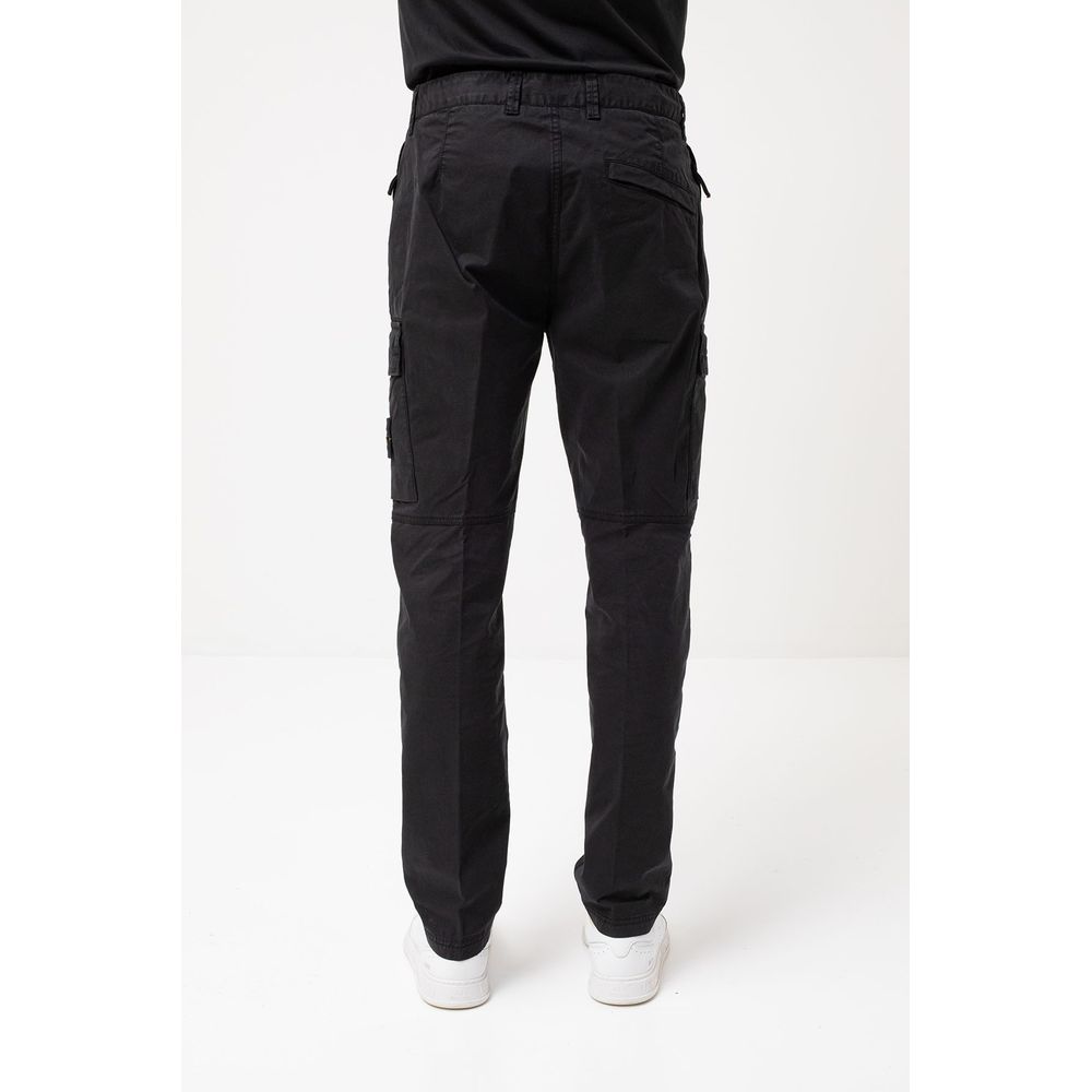 Black Cotton Jeans & Pant