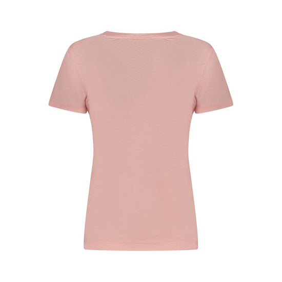 Pink Lycra Women T-Shirt