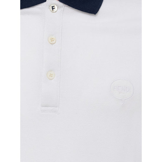 White Cotton Polo Shirt