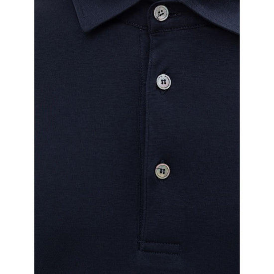 Navy Blue Cotton Polo Shirt