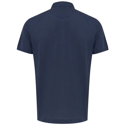 Navy Blue Cotton Polo Shirt