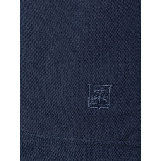 Navy Blue Cotton Polo Shirt