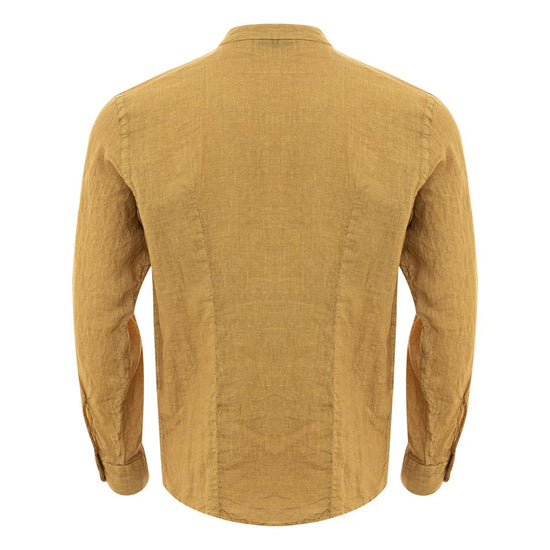 Gold Linen Elegance Men's Shirt