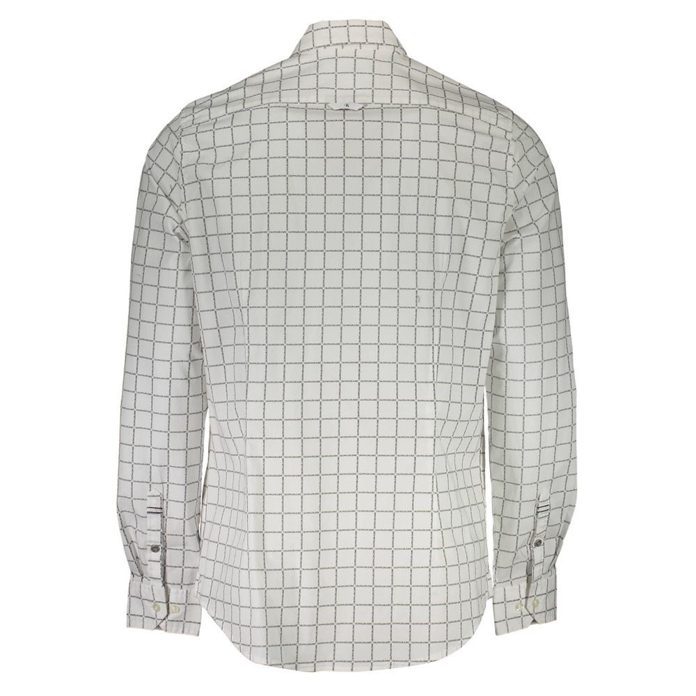 White Cotton Men Shirt