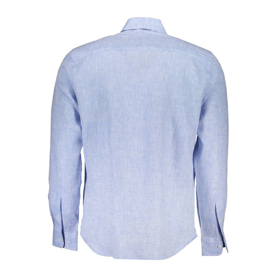 Light Blue Linen Men Shirt