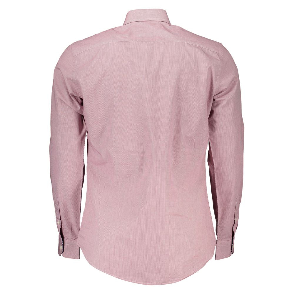 Chic Pink Narrow Fit Long Sleeve Shirt