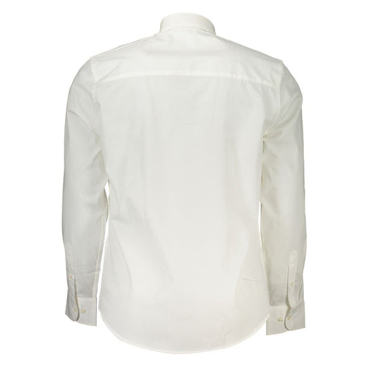 White Cotton Men Shirt