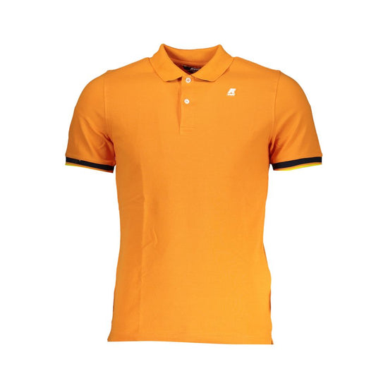 Vibrant Orange Contrast Detail Polo