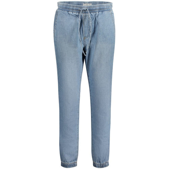 Light Blue Cotton Jeans & Pant