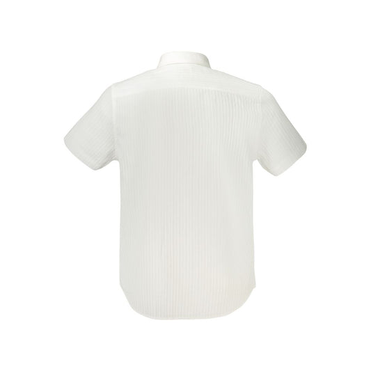 White Cotton Men Shirt