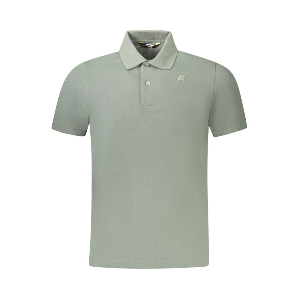 Green Cotton Men Polo Shirt