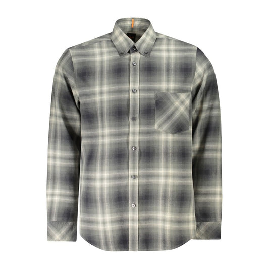 Green Cotton Men Shirt