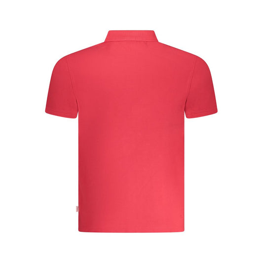 Red Cotton Men Polo Shirt