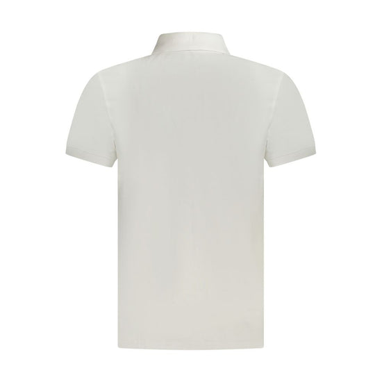 White Cotton Men Polo Shirt