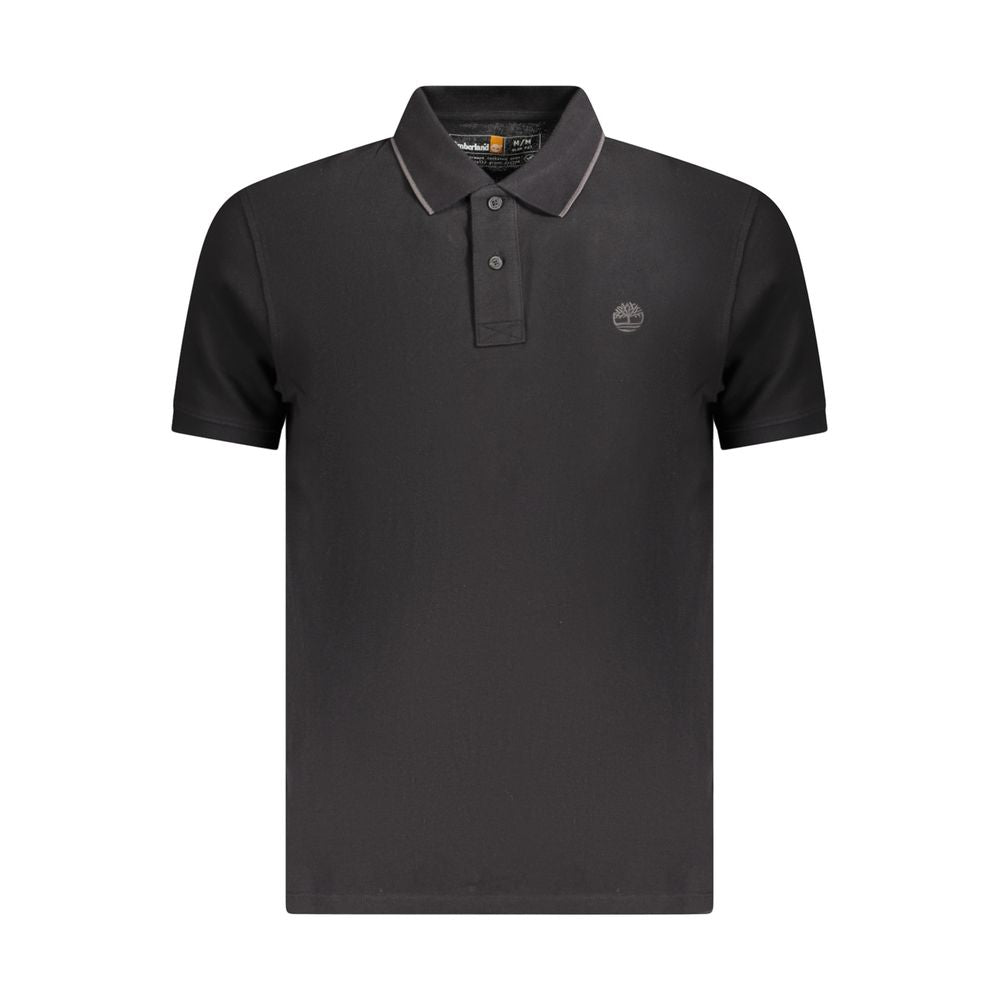 Black Cotton Polo Shirt