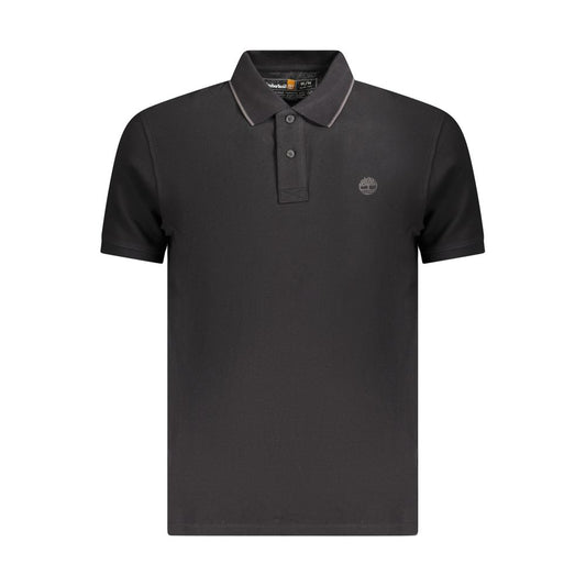 Black Cotton Polo Shirt