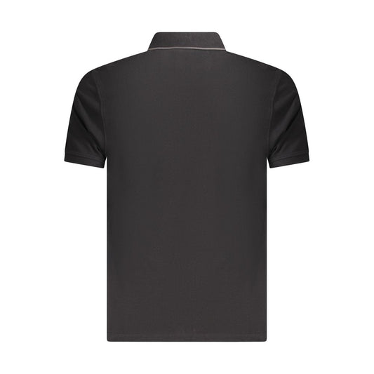 Black Cotton Polo Shirt