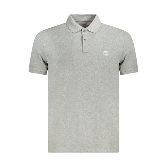 Gray Cotton Polo Shirt