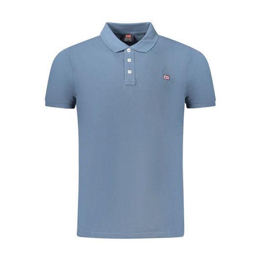 Blue Cotton Polo Shirt