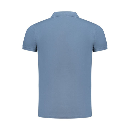 Blue Cotton Polo Shirt