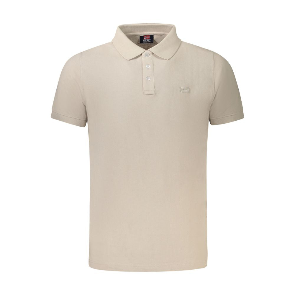 Beige Cotton Polo Shirt