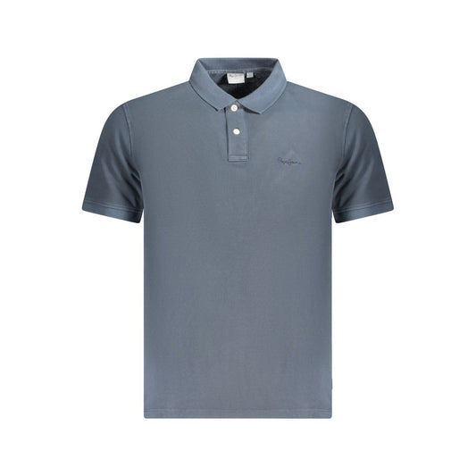 Blue Cotton Polo Shirt